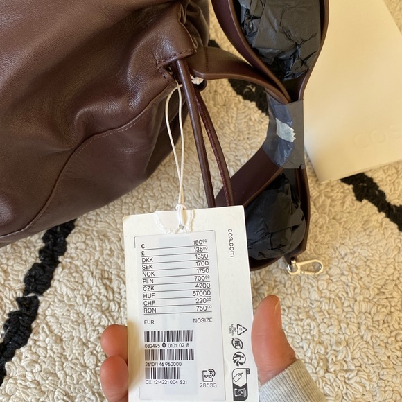 COS cavatelli Clutch - burgundy Leather - Picture 5 of 5